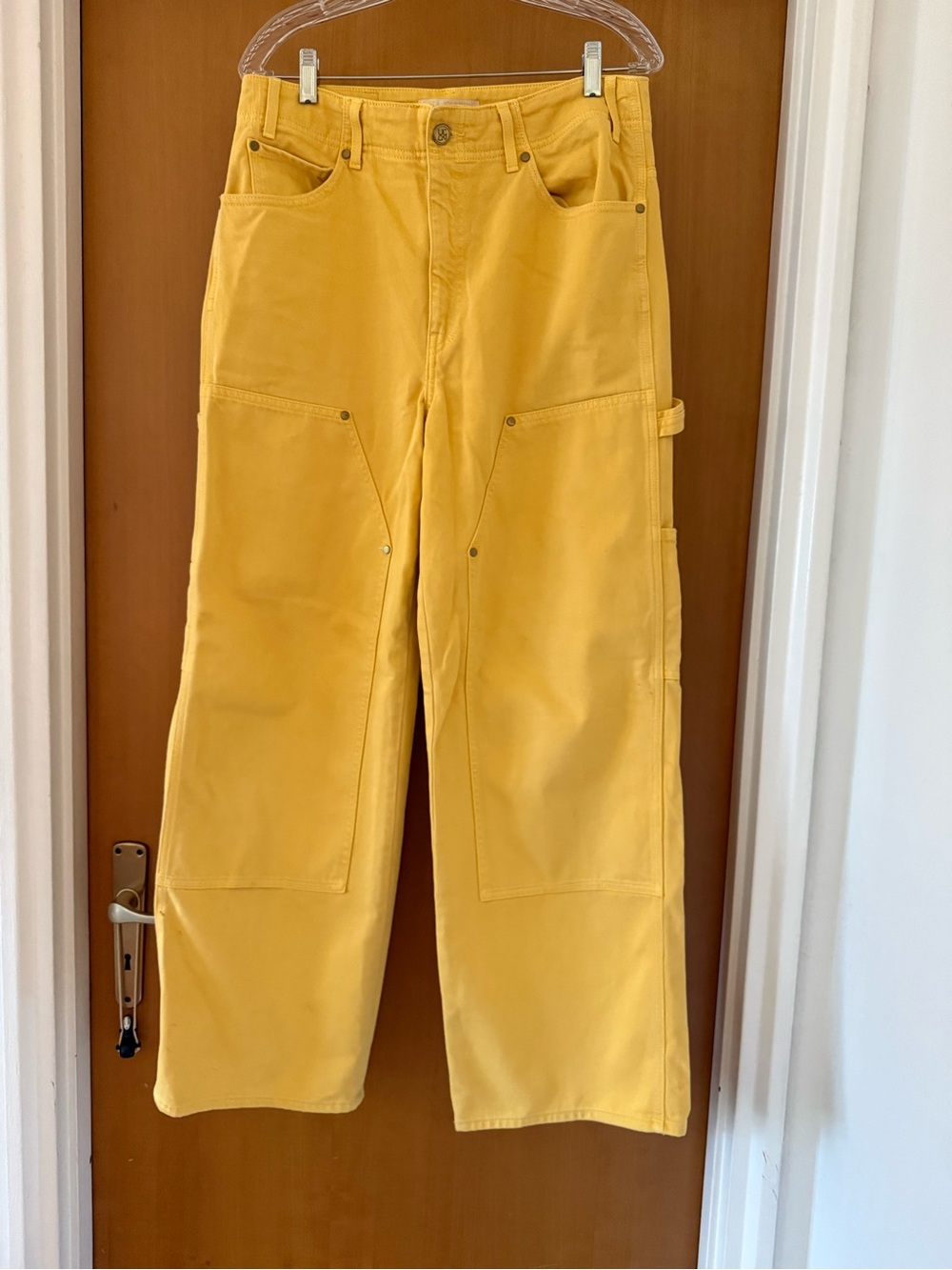 Ulla Johnson Yellow Wide-Leg Painter Pants